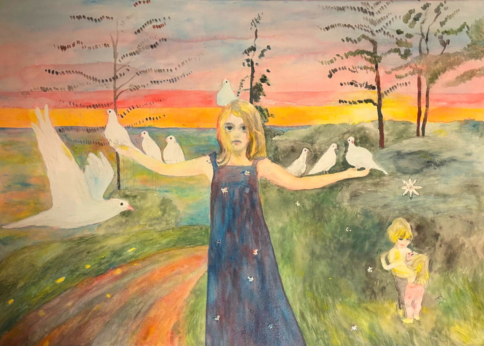 Painting Snowdress, Painting on canvas