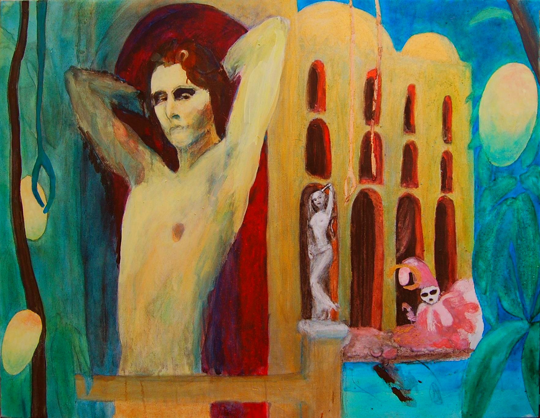 Painting The old castle, Painting on canvas, Sold