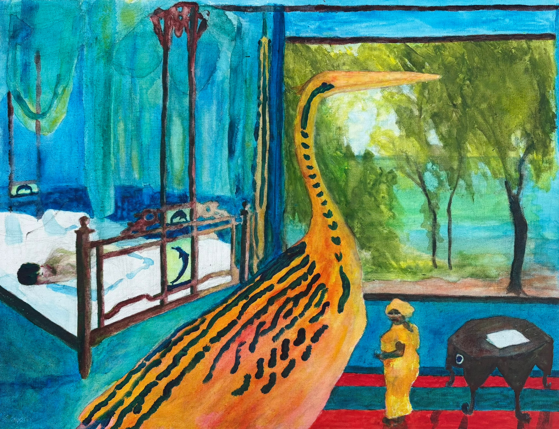 Painting Zanzibar, Painting on canvas