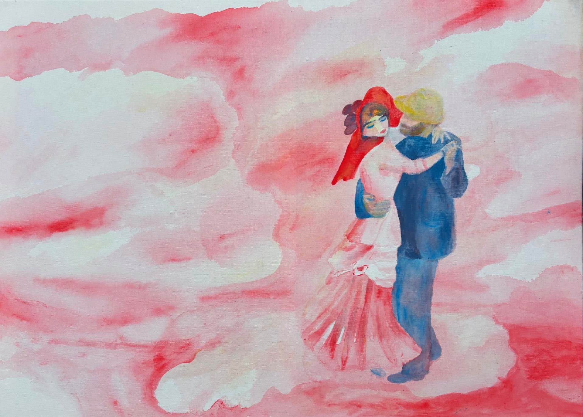 Painting Whispers of clouds, Painting on canvas