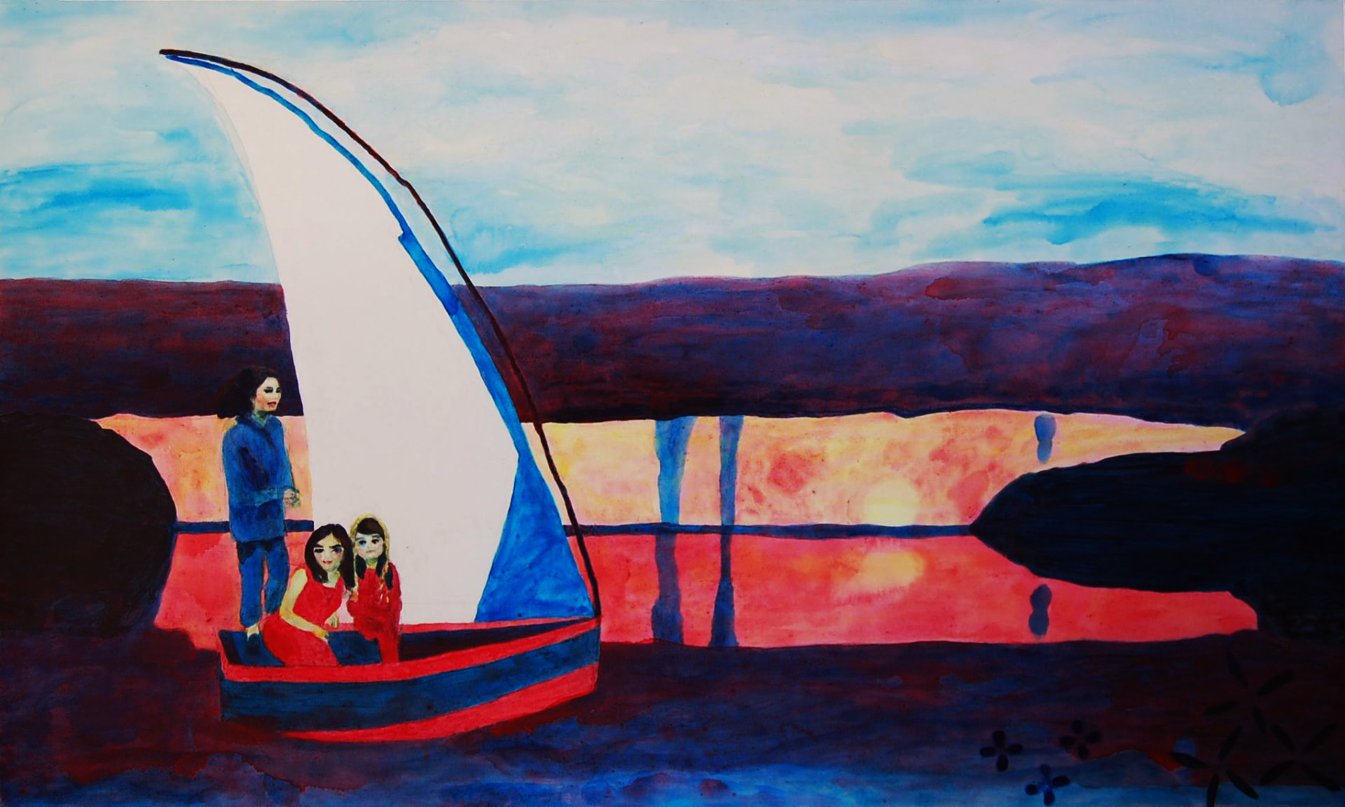 Painting The whisper of blood, Painting on canvas, 150 × 91 cm